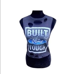 Ford Distressed Crop Top